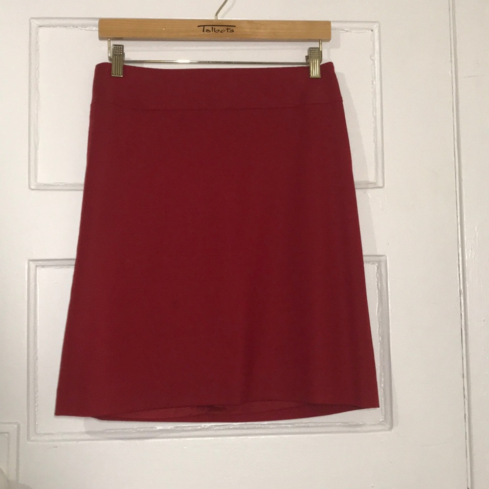TALBOTS Red Wool Skirt Size 2